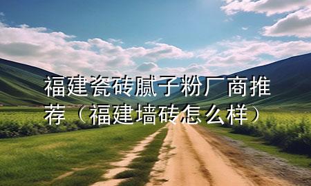 福建瓷砖腻子粉厂商推荐（福建墙砖怎么样）