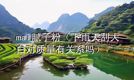 mai腻子粉（下雨天刮大白对质量有关系吗）