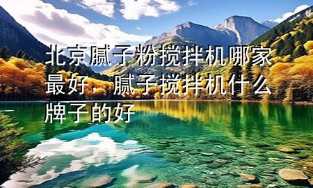 北京腻子粉搅拌机哪家最好，腻子搅拌机什么牌子的好