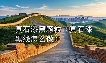 真石漆黑颗粒（真石漆黑线怎么做）