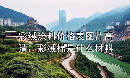 彩绒涂料价格表图片高清，彩绒棉是什么材料