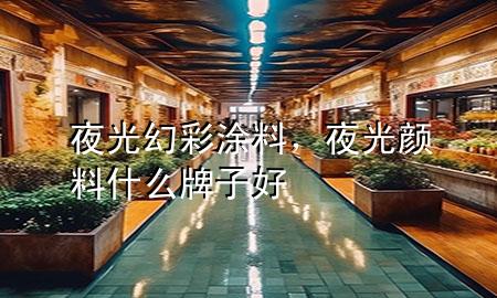 夜光幻彩涂料，夜光颜料什么牌子好