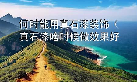 何时能用真石漆装饰（真石漆啥时候做效果好）