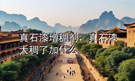 真石漆增稠剂，真石漆太稠了加什么