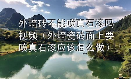 外墙砖不能喷真石漆吗视频（外墙瓷砖面上要喷真石漆应该怎么做）