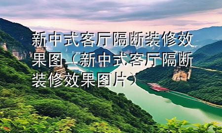 新中式客厅隔断装修效果图（新中式客厅隔断装修效果图片）