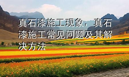 真石漆施工现象，真石漆施工常见问题及其解决方法