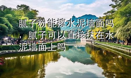 腻子粉能擦水泥墙面吗，腻子可以直接抹在水泥墙面上吗
