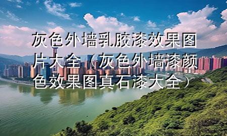 灰色外墙乳胶漆效果图片大全（灰色外墙漆颜色效果图真石漆大全）