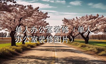 单人办公室装修（单人办公室装修图片）